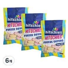 hitschies 希趣樂 凍乾脆皮水果軟糖 酸味綜合, 25g, 6包