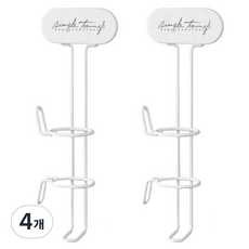 WithWin 電棒捲 直髮夾 收納架, 白色, 4個