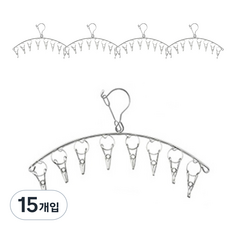 올스텐 빨래집게 옷걸이 8구, 15개