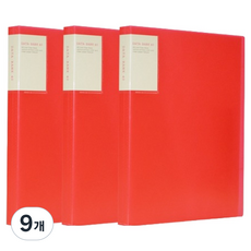 에코청운 데이터뱅크 클리어화일 A4 40p, 9개, 적색