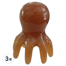 크블랑스 고급 두피괄사 마사지기 68 x 54 x 3 mm, L 다크브라운, 3개