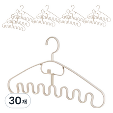 多用途波浪紋細肩帶內衣衣架, 30個, 單一顏色
