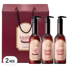 WHIenne 波爾多紅酒限量版沐浴露 500ml x 2入 + 身體乳 500ml + 禮物盒 身體護理套組, 2套