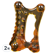 DeepTalk 按摩刮痧板, 透明黃色, 2個