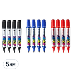 monAmi 白板筆3件組, 黑色, 藍色, 紅色, 5個