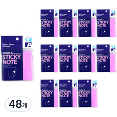 더블에이 스티키 노트 76 x 76 mm, 네온마젠타, 48개
