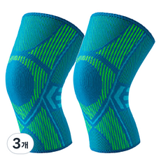 러닝 피트니스 탄력성 좋은 무릎보호대 네온블루 2p, 3개