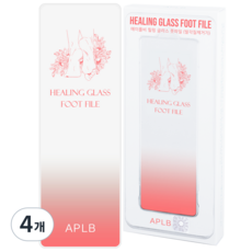 APLB 溫和去角質玻璃搓腳板 乾濕兩用, 粉色, 4個