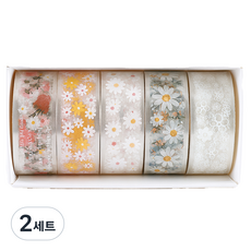 微笑設計紙膠帶 1.5cm x 2m 5款一組, 2套, style6