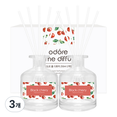 오도르 홈 디퓨저 250ml 2p + 섬유스틱 10p, 블랙체리, 500ml, 3개
