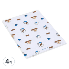 BUTTERSHOP Milkcat 奶油熊 麵包派對 L型文件夾, 透明, 4個