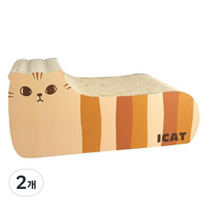 아이캣 스코티쉬 꺽인귀 스크래처, 혼합색상, 2개