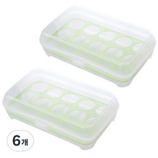블럭마트 15구 에그케이스, 그린, 6개