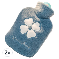 Soulrich 四葉草保溫熱水袋 孔雀藍 500ml, 2個