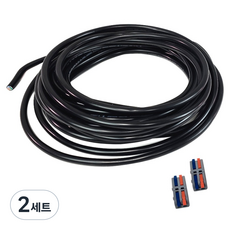 One Stop VCTF 1.0SQX2C 切割電線 黑色 3m + 槓桿式連接器 2p 組, 2套