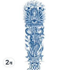 Poblocks 手臂圖騰 波利尼西亞紋身貼紙 45 x 15 cm FBLS00415, 2個, Style 39