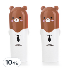 DM 我愛我家 可愛動物旅行牙刷盒 棕色, 10個