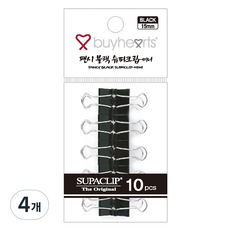 바이하츠 팬시 슈파크립 미니 블랙 FBSU-MINI, 10개입, 4개