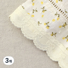 睡美人棉質刺繡蕾絲 360 公分, 自然, 3個