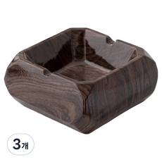 KODACHIEF 인테리어 실내 사각 재떨이 12.5 x 5.8 cm, 우드, 3개