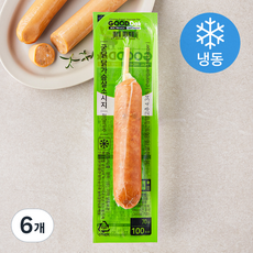 굳닭 닭가슴살 소시지바 청양고추 (냉동), 70g, 6개