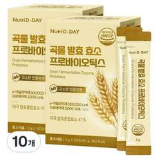 뉴트리디데이 고소한 곡물 발효 효소 프로바이오틱스 60p, 90g, 10개