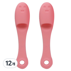 The Happy& 矽膠手指黑頭清潔刷, 粉紅色, 12個