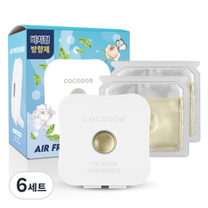 코코도르 비치형 방향제 본품 케이스 + 리필 12ml x 2p 세트 일랑일랑, 6세트