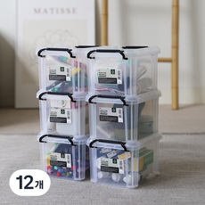 IRIS OHYAMA 愛麗思歐雅瑪 高級扣環收納箱 BL系列, 透明, 2.3L, 12個