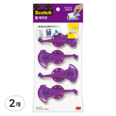 3M Scotch 透明雙面膠帶補充蕊 8.4mm x 8m 017 4入, 紫色, 2個