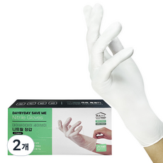 MAME Day by Day Save Me 丁腈手套, 白色, 中(M), 2個