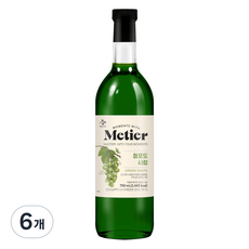 메티에 청포도향 시럽, 6개, 750ml