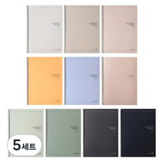 morning glory 圓圈簡約粉彩彈簧筆記本 10種組, 5套, 混色