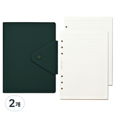 모모디 모먼트 프리미엄 데일리 7mm 라인 6공 다이어리, 딥그린, 2개 딥그린, 2개