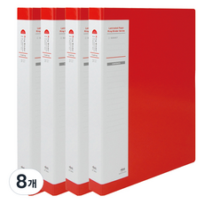 마이다스 O링 합지 바인더 파일 코팅 3cm 3공 A4, 적색, 8개