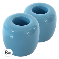 J&C簡約陶瓷牙刷架, 藍色, 8個