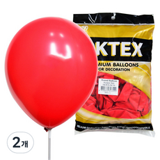 Party Club 일반풍선 30cm 50p, 레드, 2개