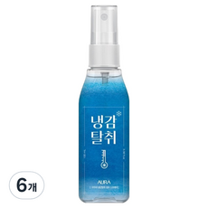 아우라 냉감탈취 섬유 스프레이 휴대용, 100ml, 6개