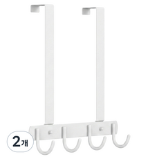 마켓피아 다용도 도어훅 4후크 33 x 28 cm, 2개