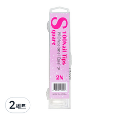 Jello Jello 方形延長人造美甲片 100p, 2套, 透明