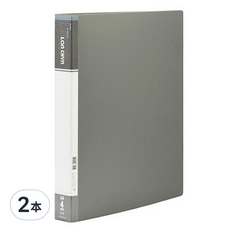Lan CHYn 連勤牌文具 pp 4孔1"圓型夾 lc-9004a gy, 灰色, 2本