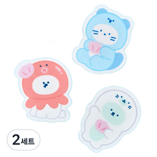 BUTTERSHOP Modern House 雙面海綿菜瓜布 呆萌狗狗 糖漿小熊 牛奶貓咪 3款, 2套