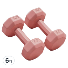 탑피아 여성용 아령 핑크, 6개, 2kg