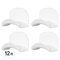 오마땅 후크 무타공 헤드폰걸이, 화이트, 12개