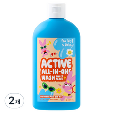 아임낫어베이비 액티브 올인원 워시 스위트피치향, 2개, 300ml