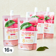 jaim 곤약젤리 복숭아, 140g, 1개입, 16개