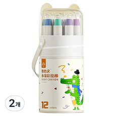스모글 손에 묻지 않는 안전 크레용, 2개, 12색