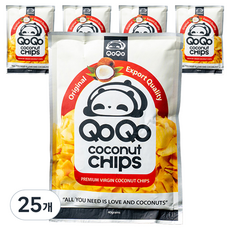 QOQO 椰子脆片, 40g, 25個
