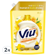 아로마뷰 고농축 섬유유연제 옐로우가든, 1.6L, 2개