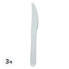 생활을그리다 벌크포장 나이프 16.8cm 화이트, 100개입, 3개